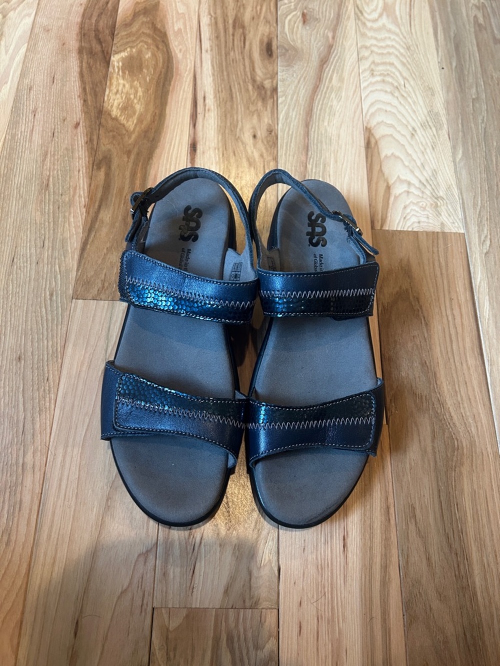 SAS Women’s Navy Blue Adjustable Strap Sandals